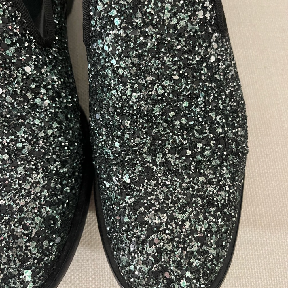 💎JIMMY CHOO Metallic Loafers.  Size US 7/IT 37.5. Black&Metallic - Picture 4 of 12